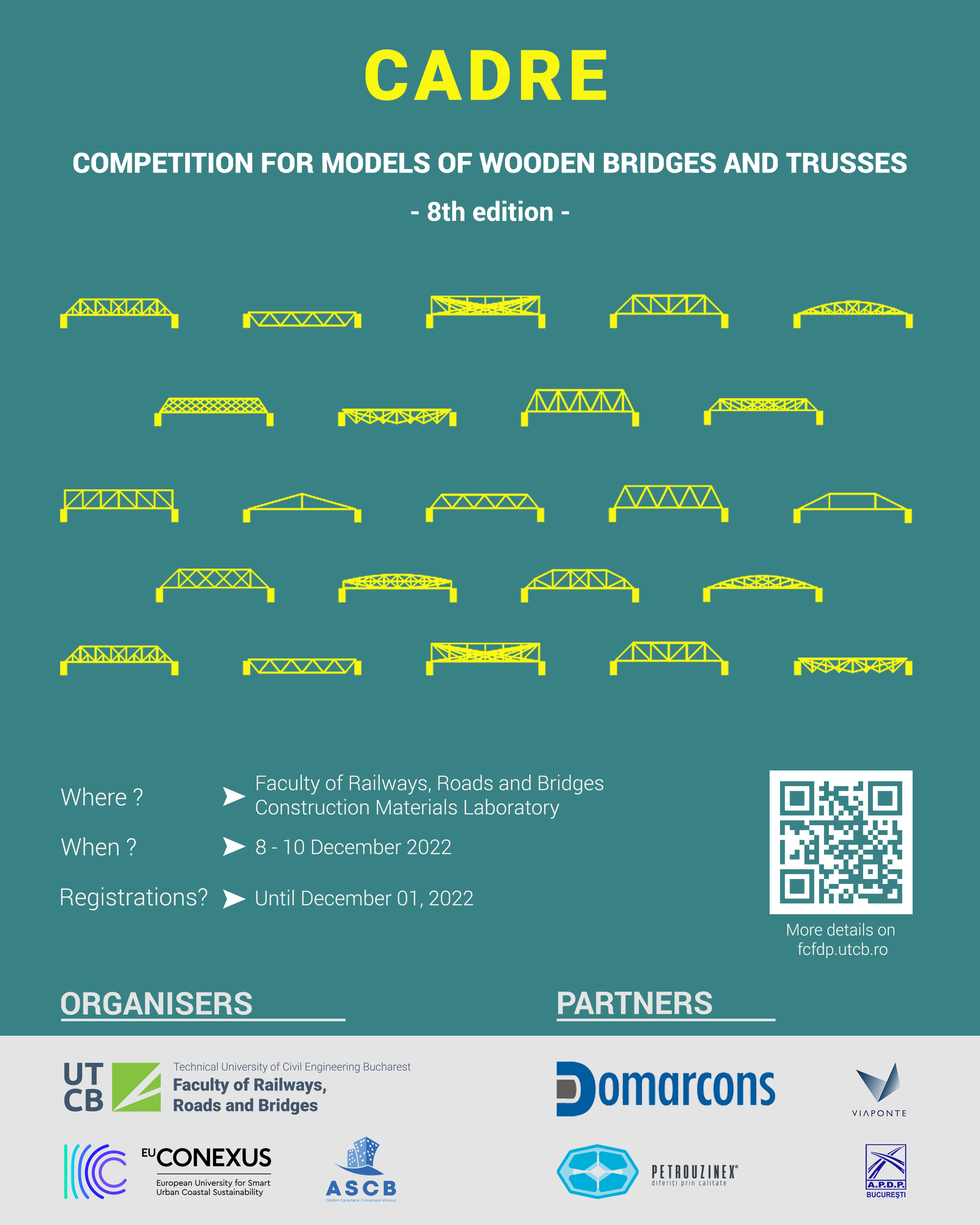 EU-CONEXUS students invited to participate at the 8th edition of C A D R E, WOODEN BRIDGE AND TRUSS MODELS Competition