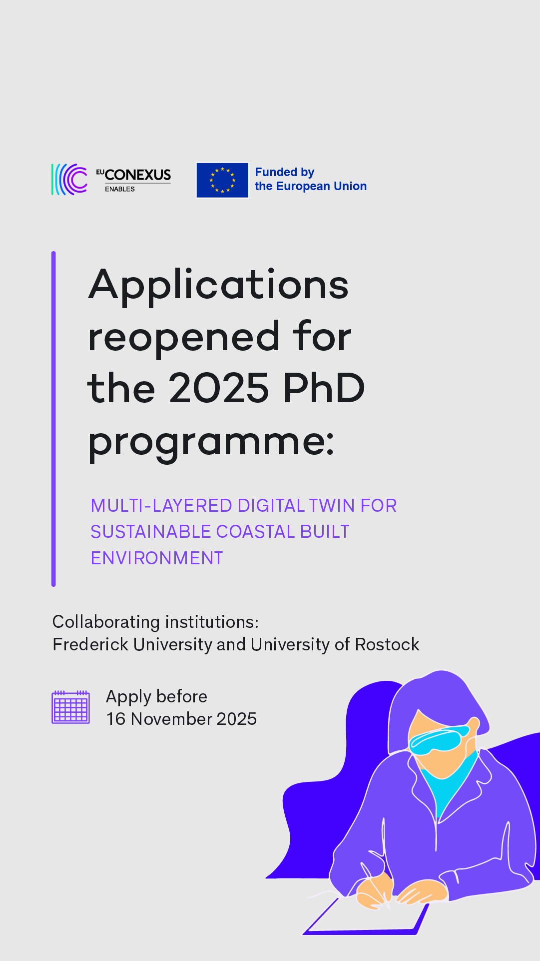 EU-CONEXUS Enables PhD Call 2025 - One PhD Position Now Reopened