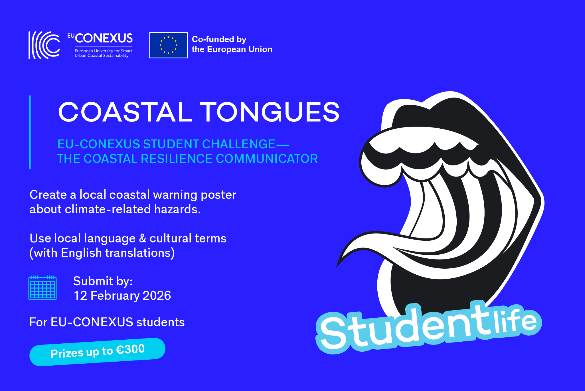 EU-CONEXUS Funds Student Project “Coastal Tongues,” launches resilience poster challenge