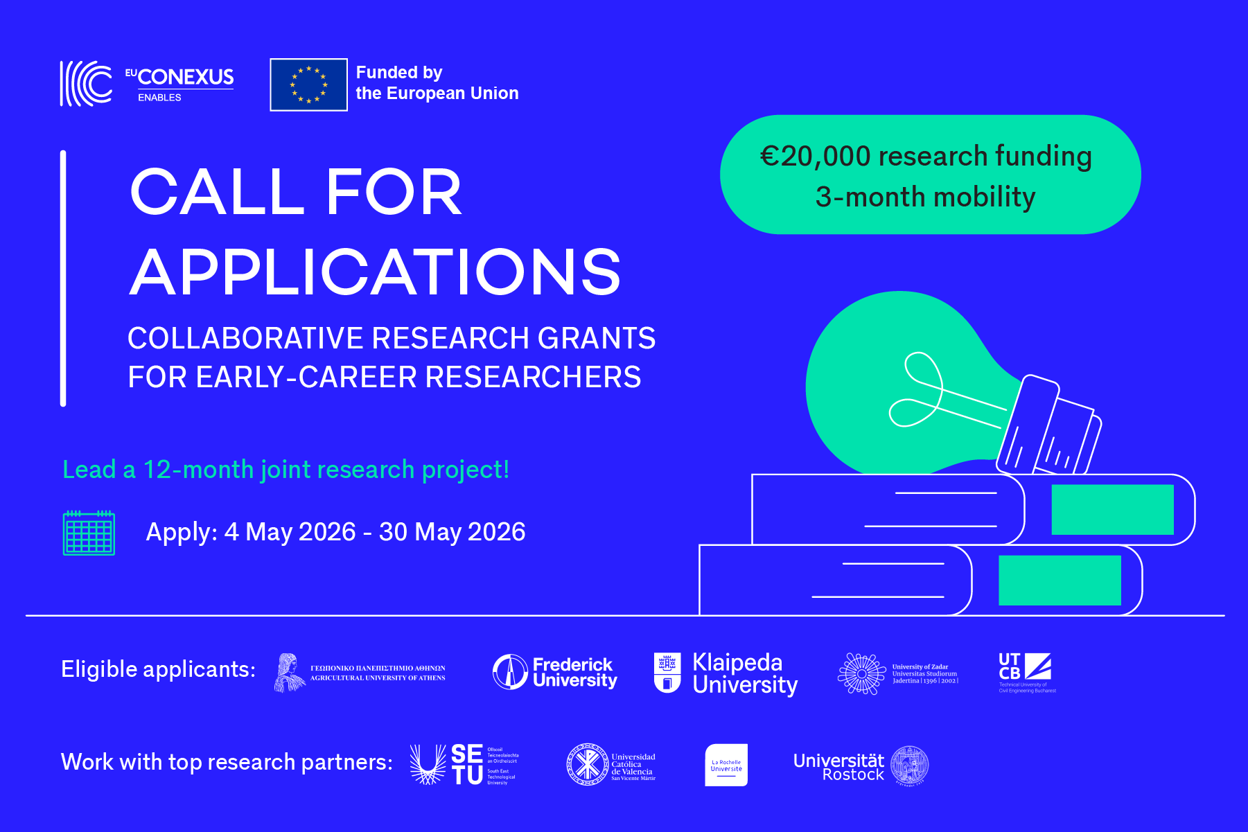 EU-CONEXUS ENABLES re-opens call for one post-doctoral position