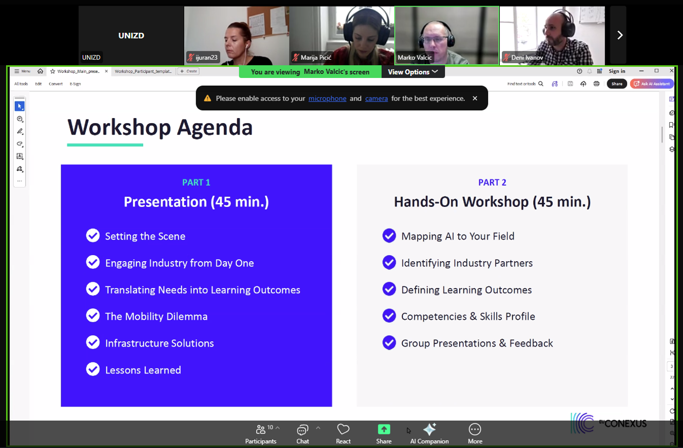 EU-CONEXUS ODSO Workshop Held: Aligning Study Programmes with Industry Needs