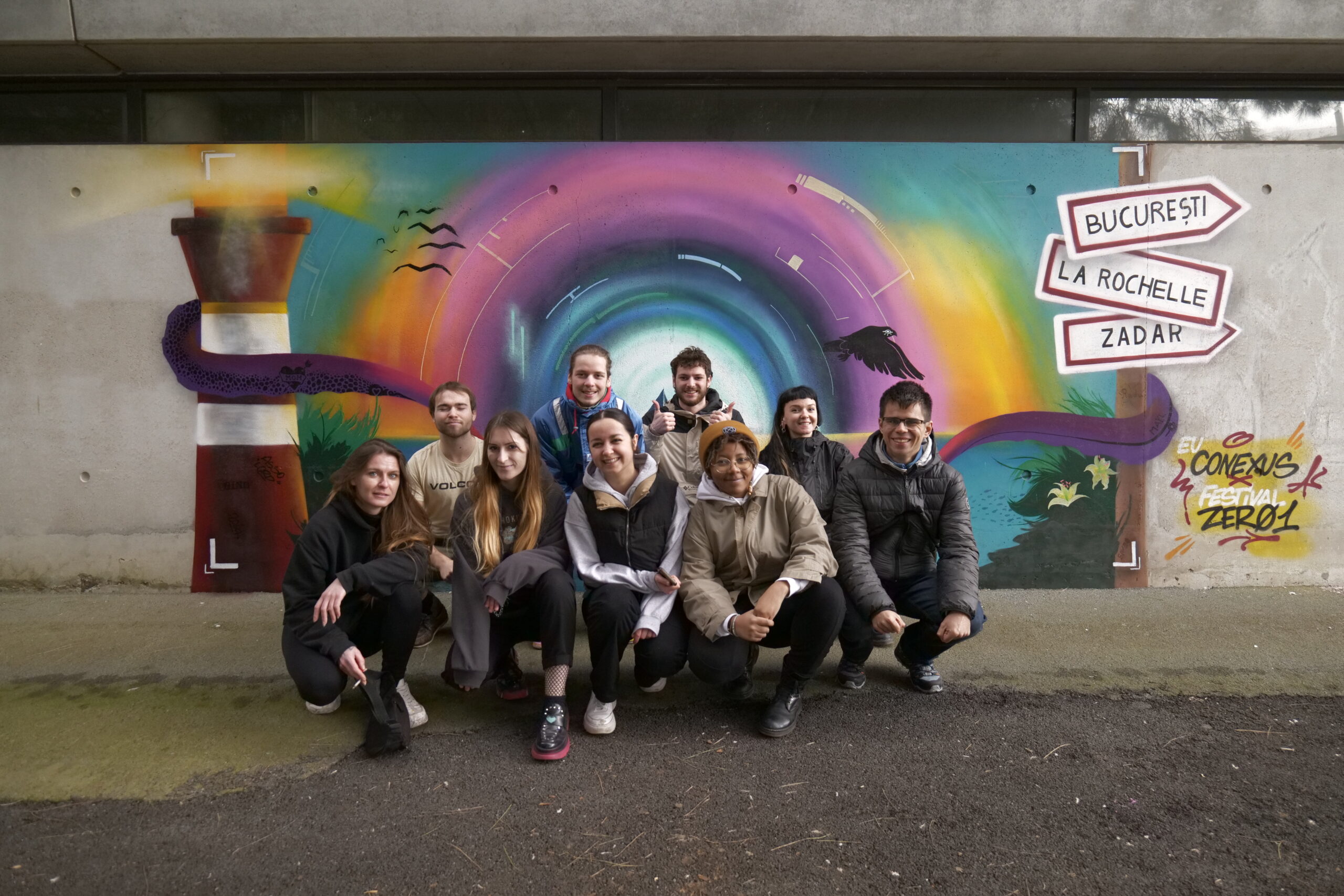 An Augmented Reality mural brings EU-CONEXUS to life at La Rochelle Université