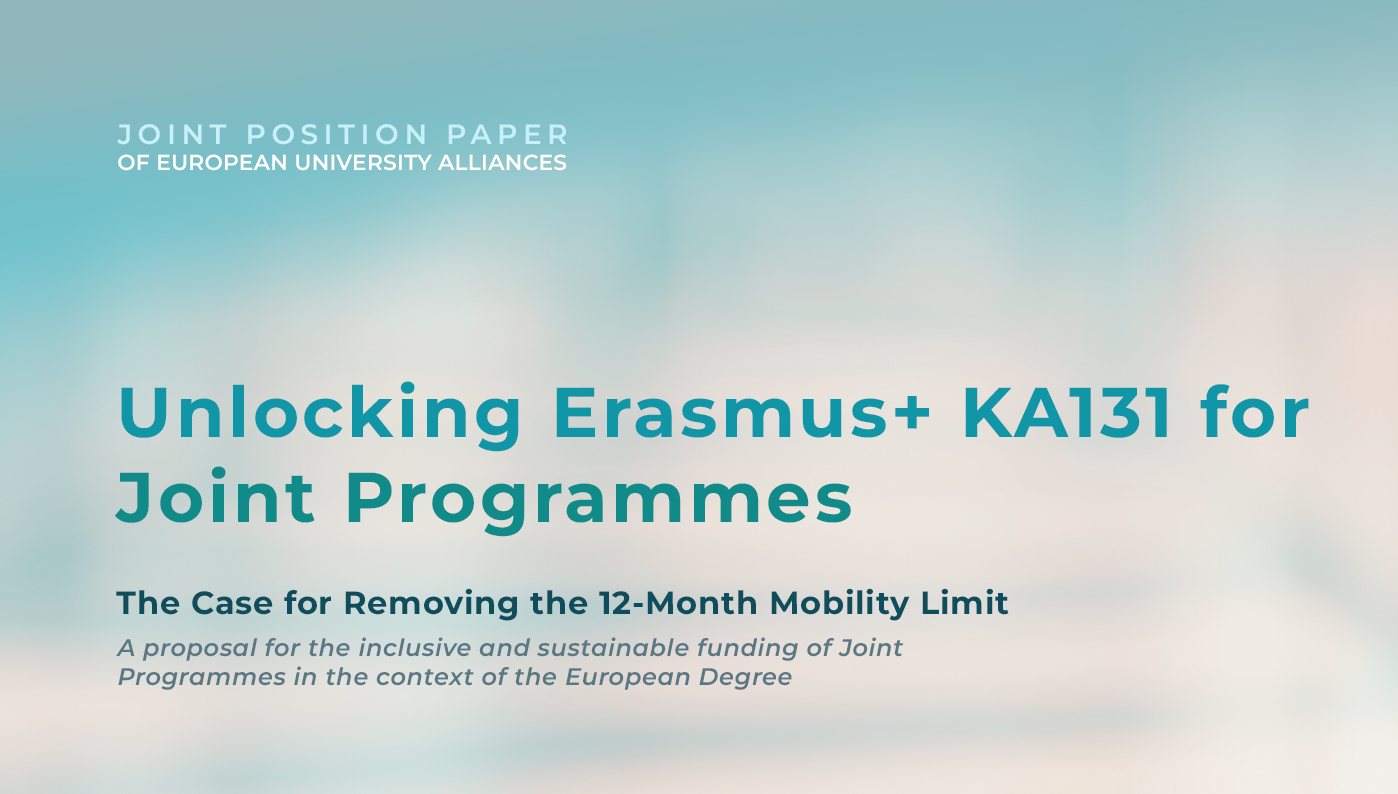 Eight European University Alliances call on the European Commission to extend Erasmus+ KA131 funding to Joint Programmes